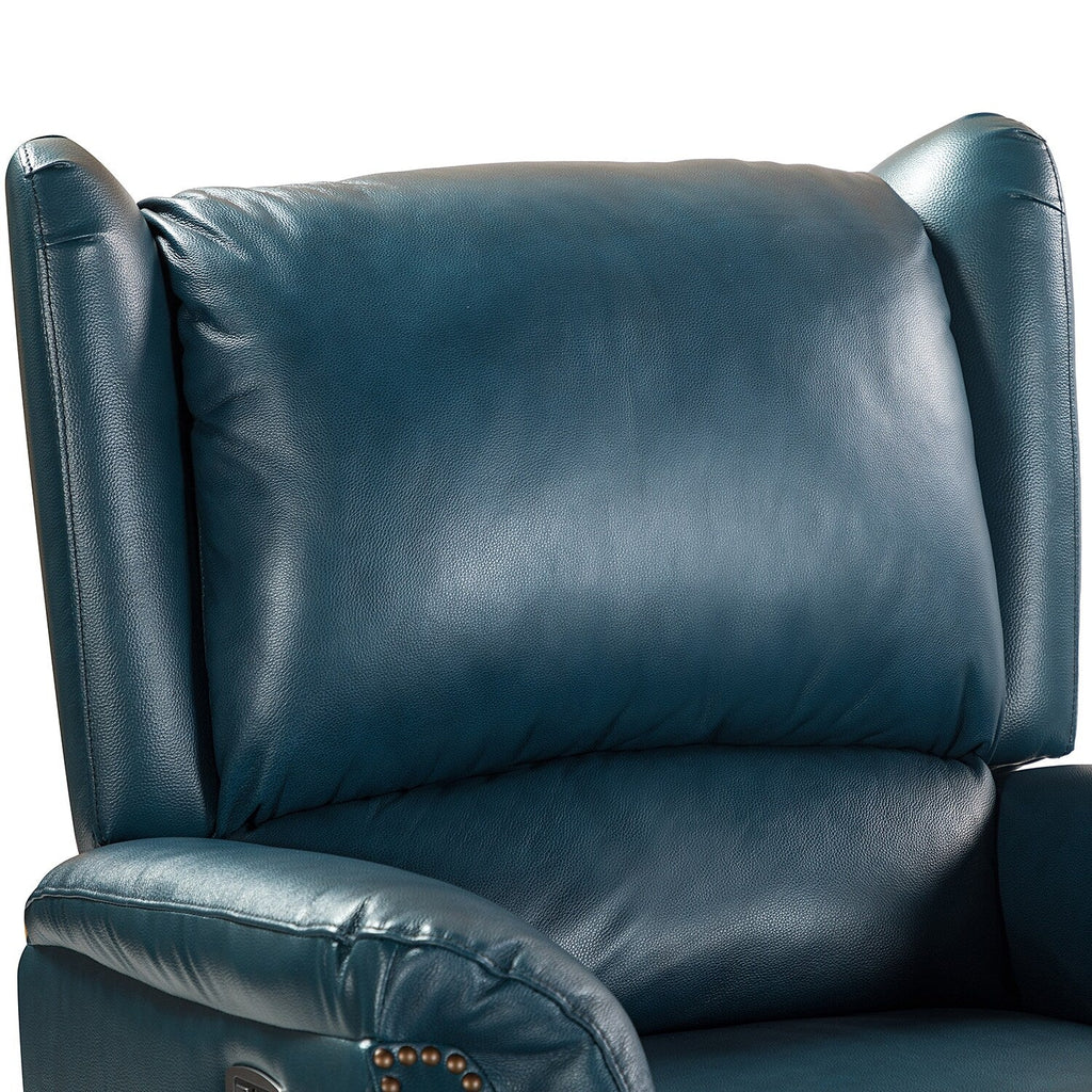 Eduardo Genuine Leather Power Recliner with USB Port Set of 2