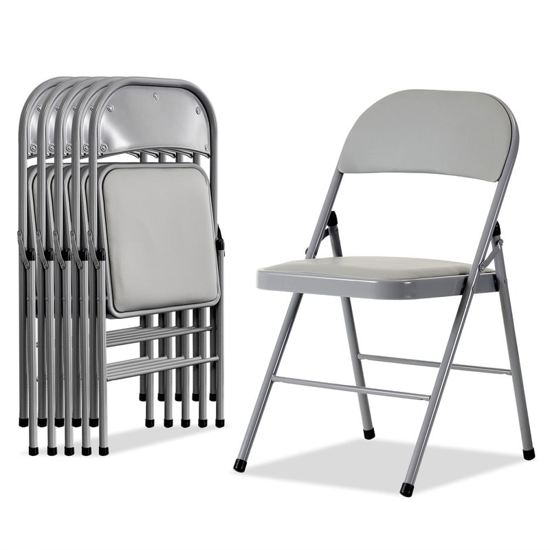 Elegant Foldable Iron & PVC Chairs for Convention & Exhibition White