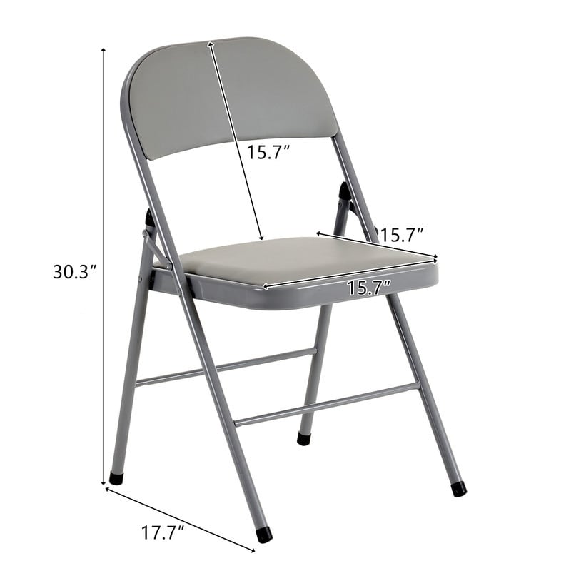 Elegant Foldable Iron & PVC Chairs for Convention & Exhibition White
