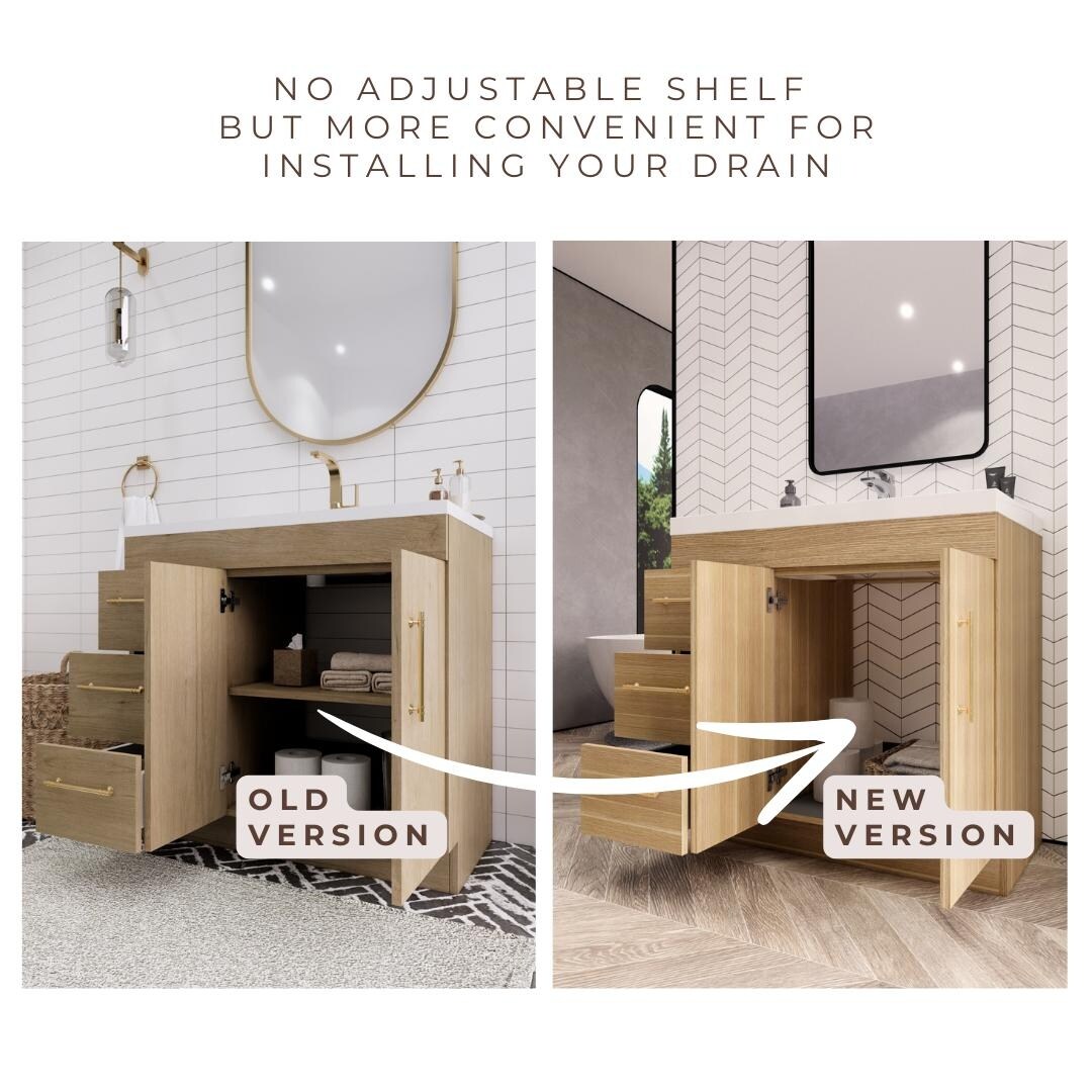 Meuble-lavabo autoportant Eliza de 72 po avec double vasque