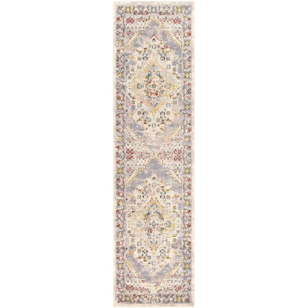 Tapis de sol Livabliss Elmas à médaillon persan traditionnel