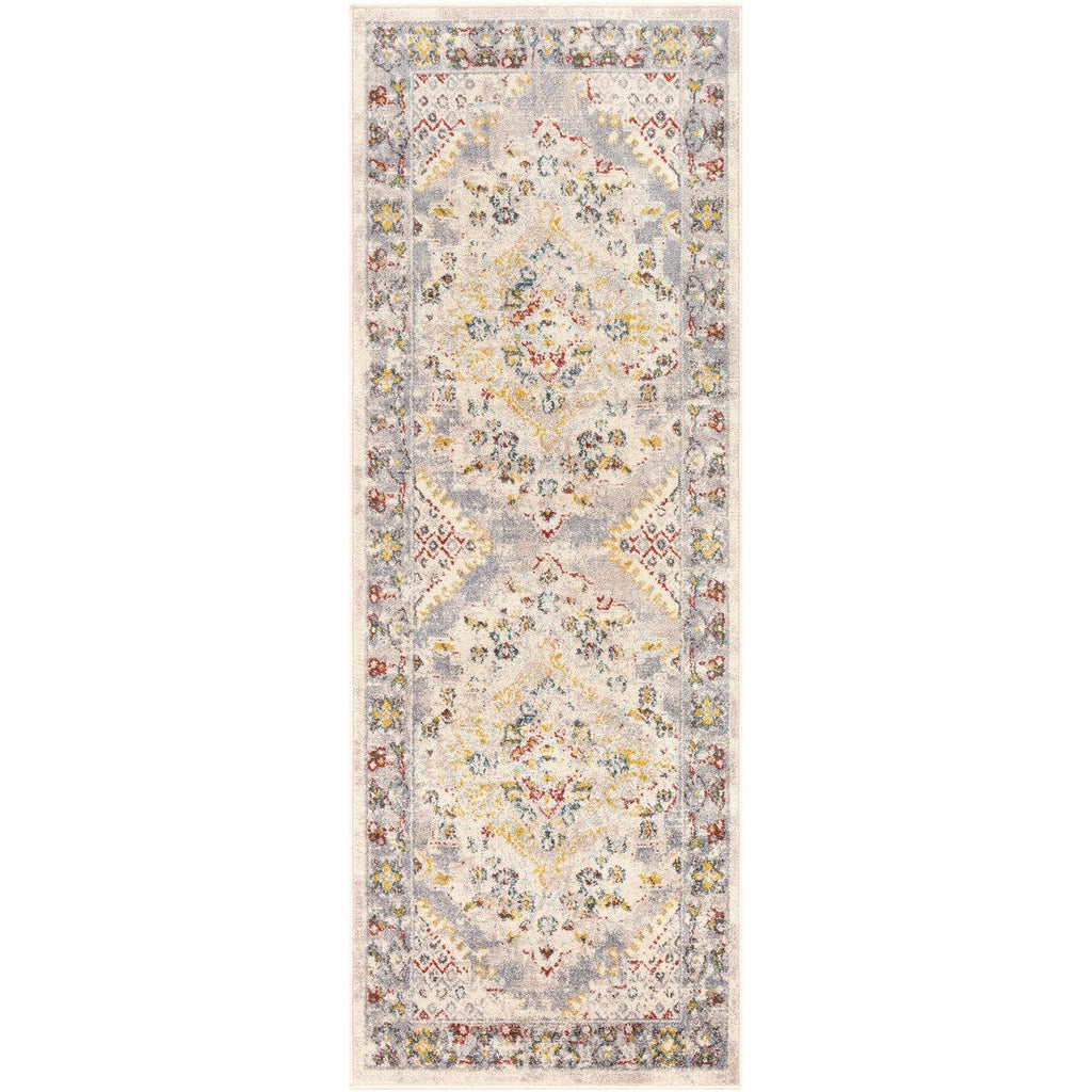 Tapis de sol Livabliss Elmas à médaillon persan traditionnel