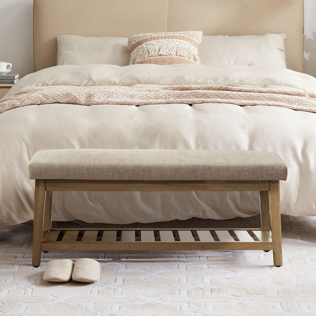 Banc à chaussures d'entrée Banc de rangement Banc rembourré