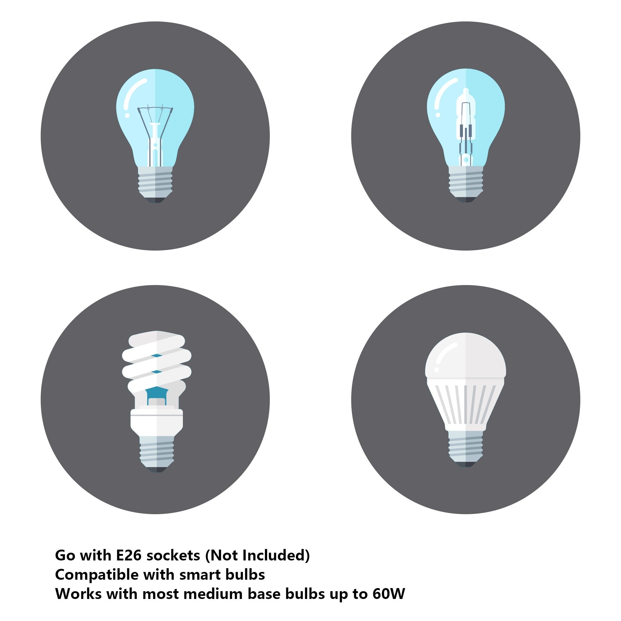 ExBrite Farmhouse 3-lights Bathroom Dimmable Iron Black Vanity Lights Wall Sconces