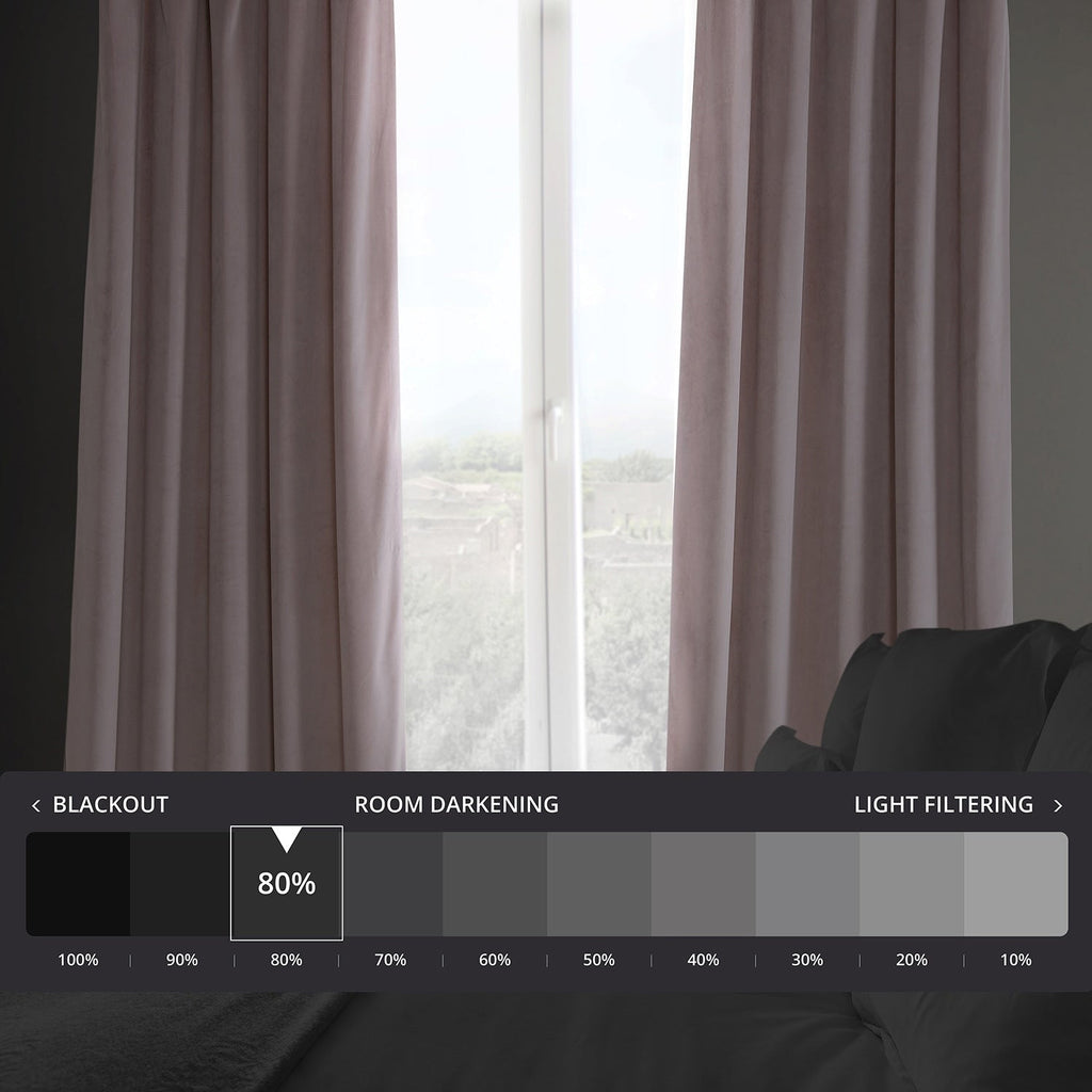 Exclusive Fabrics Heritage Plush Velvet Room Darkening Curtains (1 Panel) Luxury Velvet Curtains for Bedroom & Living Room.