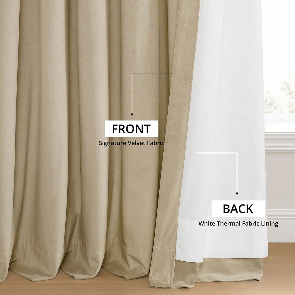 Exclusive Fabrics Heritage Plush Velvet Room Darkening Curtains (1 Panel) Luxury Velvet Curtains for Bedroom & Living Room.