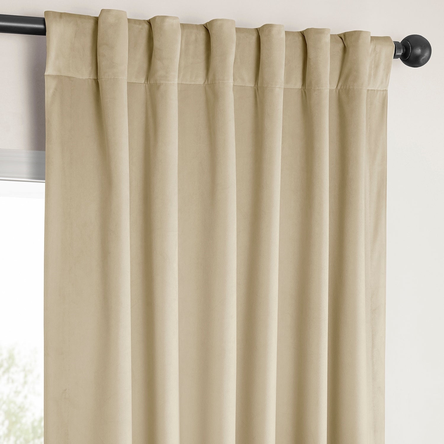 Exclusive Fabrics Heritage Plush Velvet Room Darkening Curtains (1 Panel) Luxury Velvet Curtains for Bedroom & Living Room.