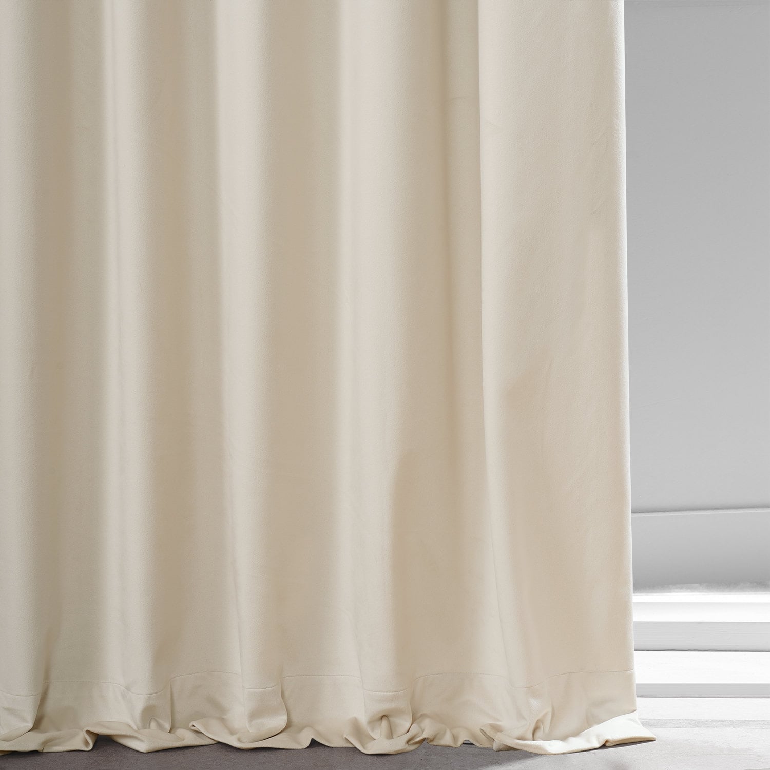 Exclusive Fabrics Signature Plush Velvet Hotel Blackout Curtains (1 Panel) - Luxury Soft Drapery for Light Control & Elegance