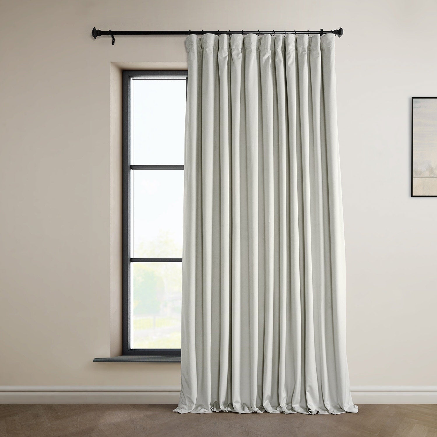 Exclusive Fabrics Signature Plush Velvet Hotel Blackout Curtains (1 Panel) - Luxury Soft Drapery for Light Control & Elegance