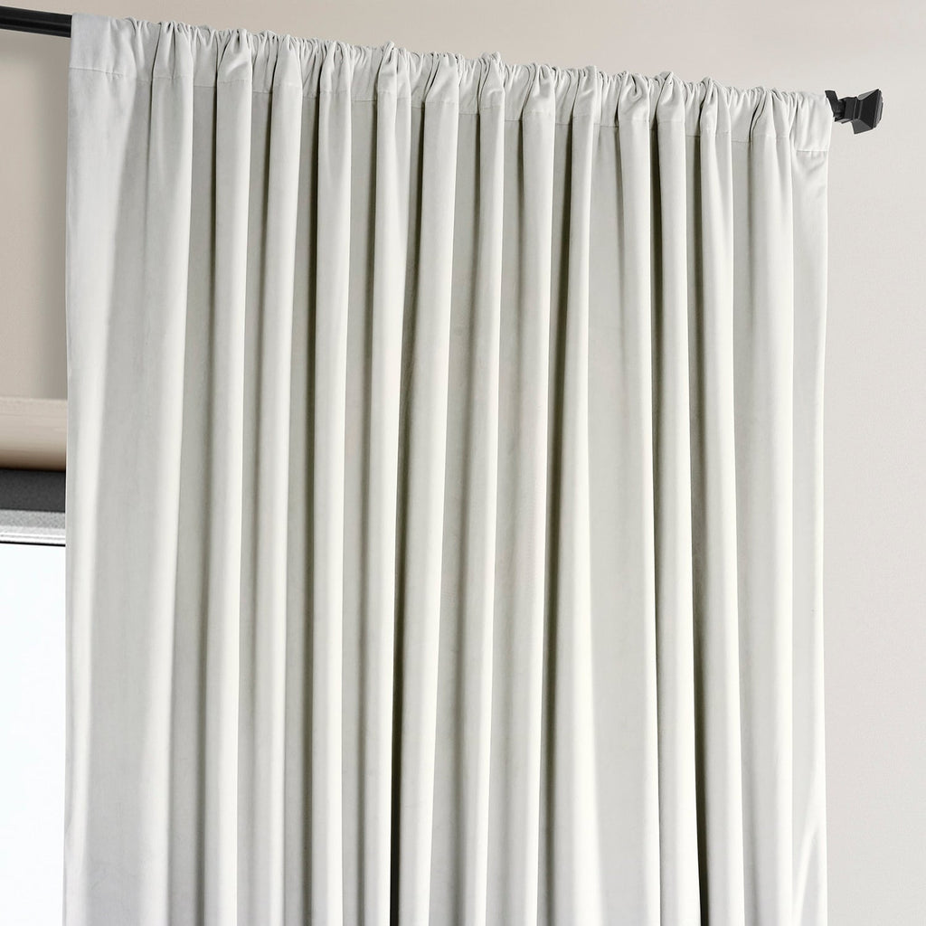 Exclusive Fabrics Signature Plush Velvet Hotel Blackout Curtains (1 Panel) - Luxury Soft Drapery for Light Control & Elegance