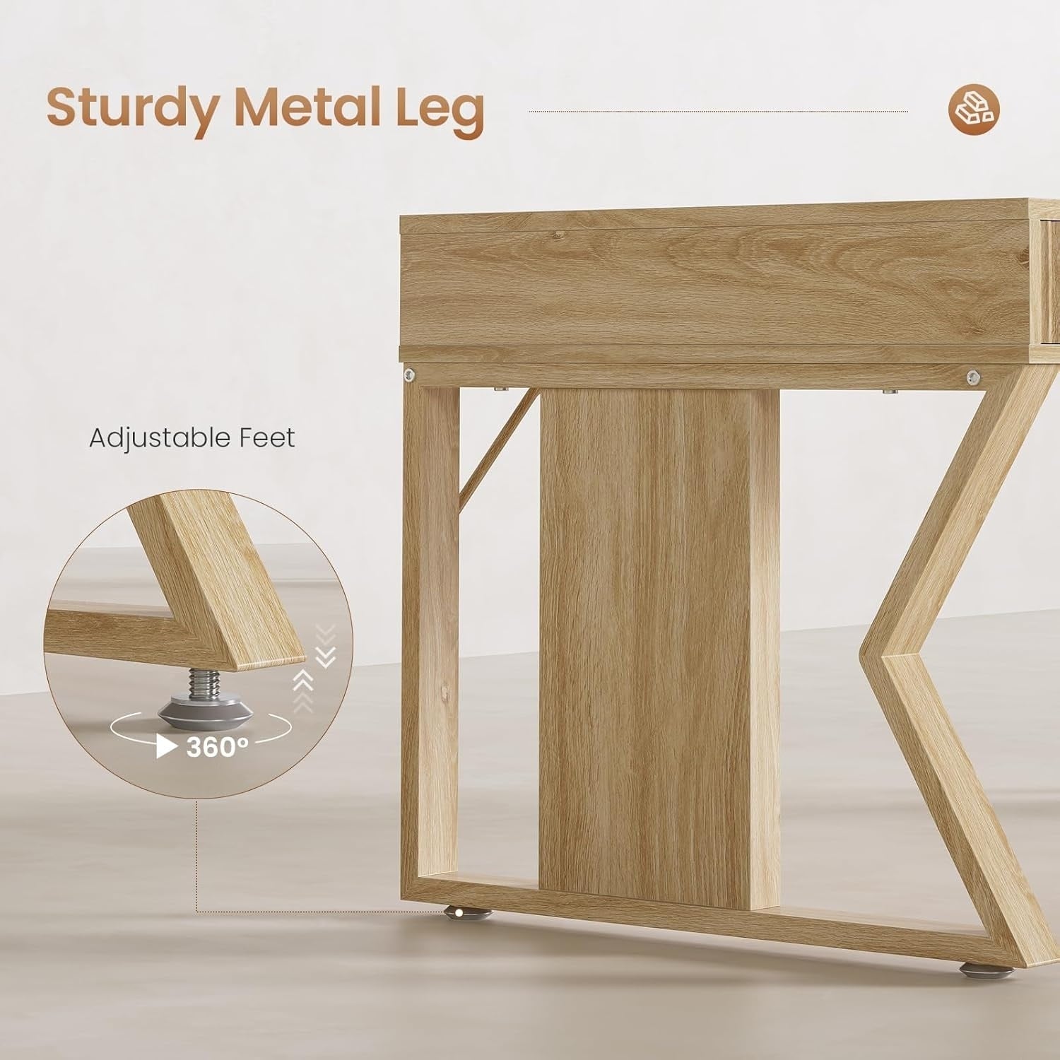 Bureau de direction de ferme Bureau à domicile Tiroir de classement Support d'écran Prise de courant