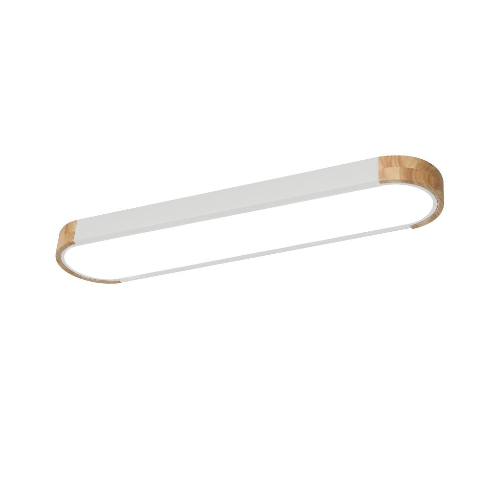Plafonnier LED ovale à intensité variable Farmhouse Wood - 37 3000 K/6000 K