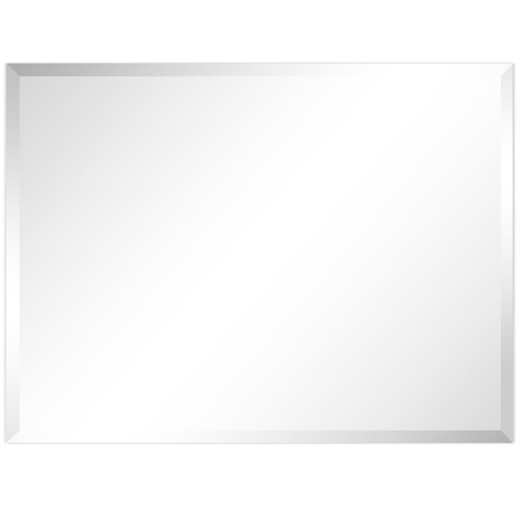 Frameless Beveled Prism Wall Mirror-Square/Rectangluar - Clear