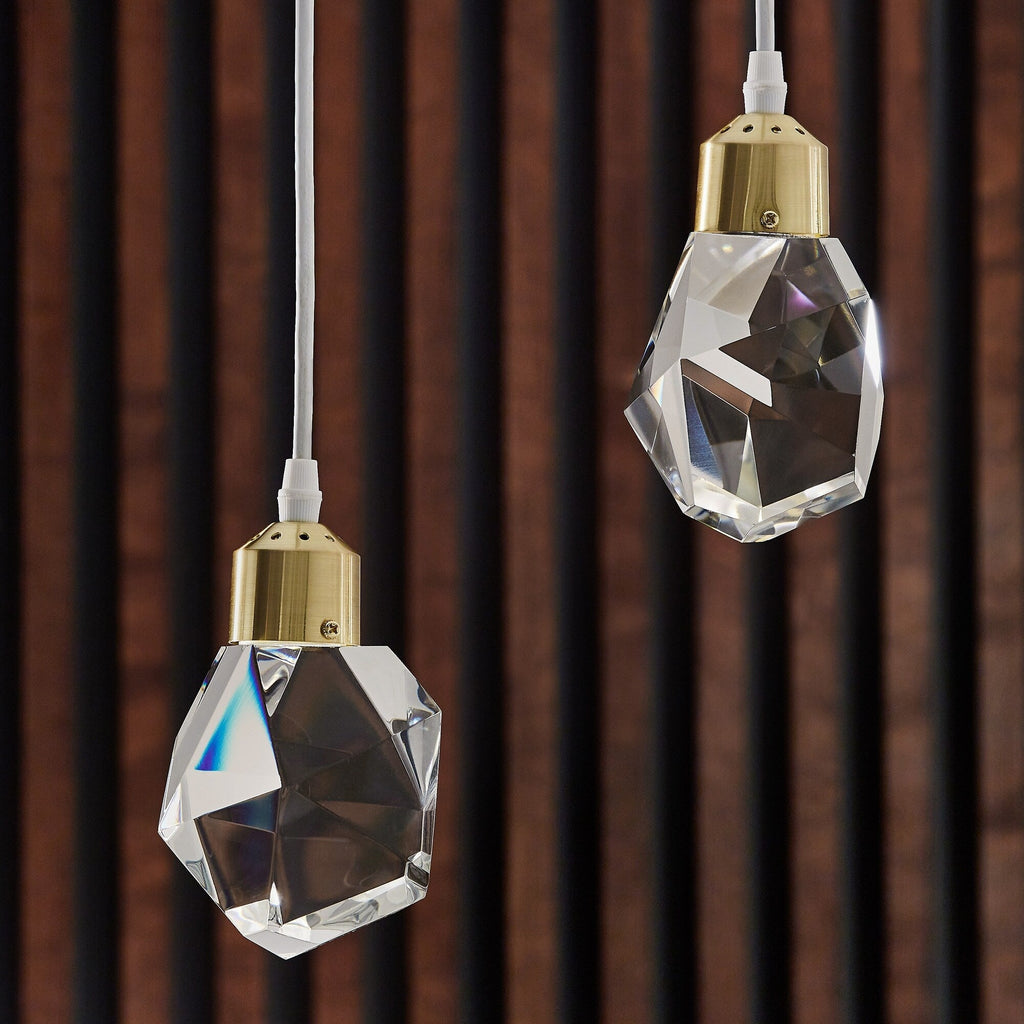 Galway Crystal Rock LED Pendant / Chandelier by iNSPIRE Q Bold