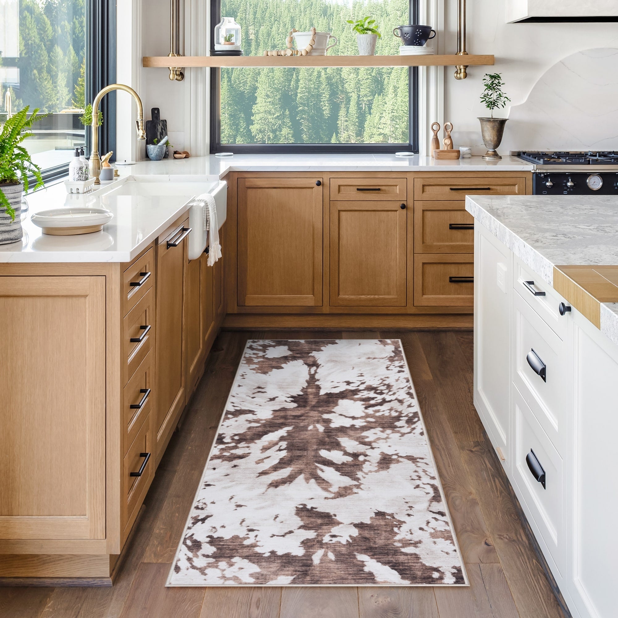 Collection de tapis Gertmenian Crystal Print, lavables, imprimés numériquement, à poils plats, en polyester antidérapant