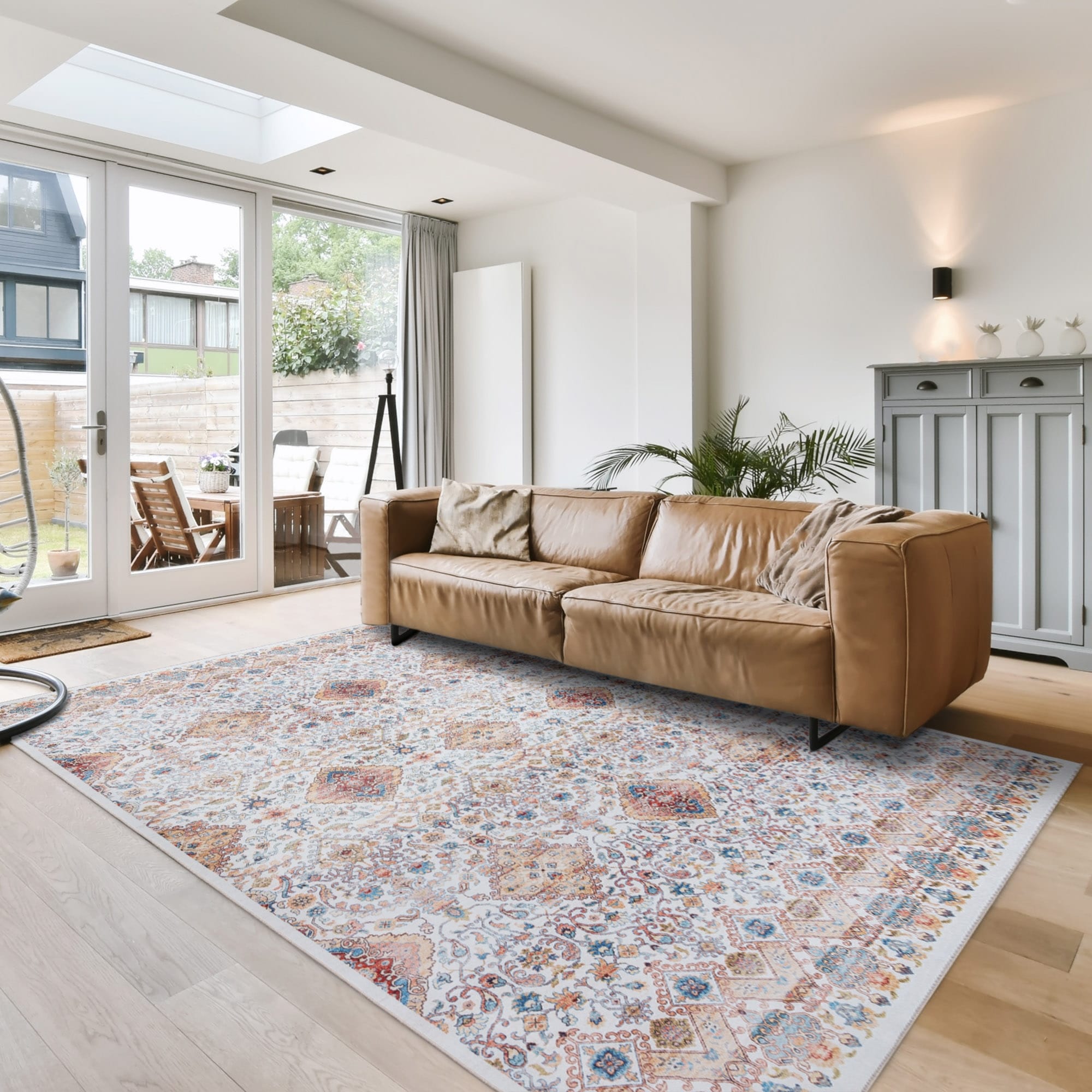 Collection de tapis Gertmenian Crystal Print, lavables, imprimés numériquement, à poils plats, en polyester antidérapant