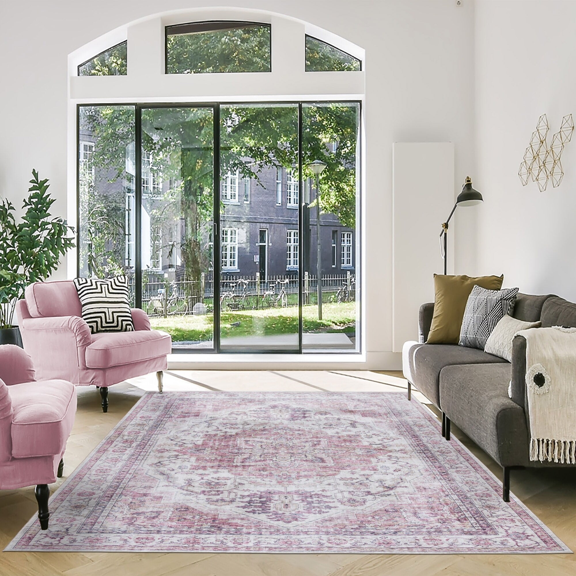 Collection de tapis Gertmenian Crystal Print, lavables, imprimés numériquement, à poils plats, en polyester antidérapant