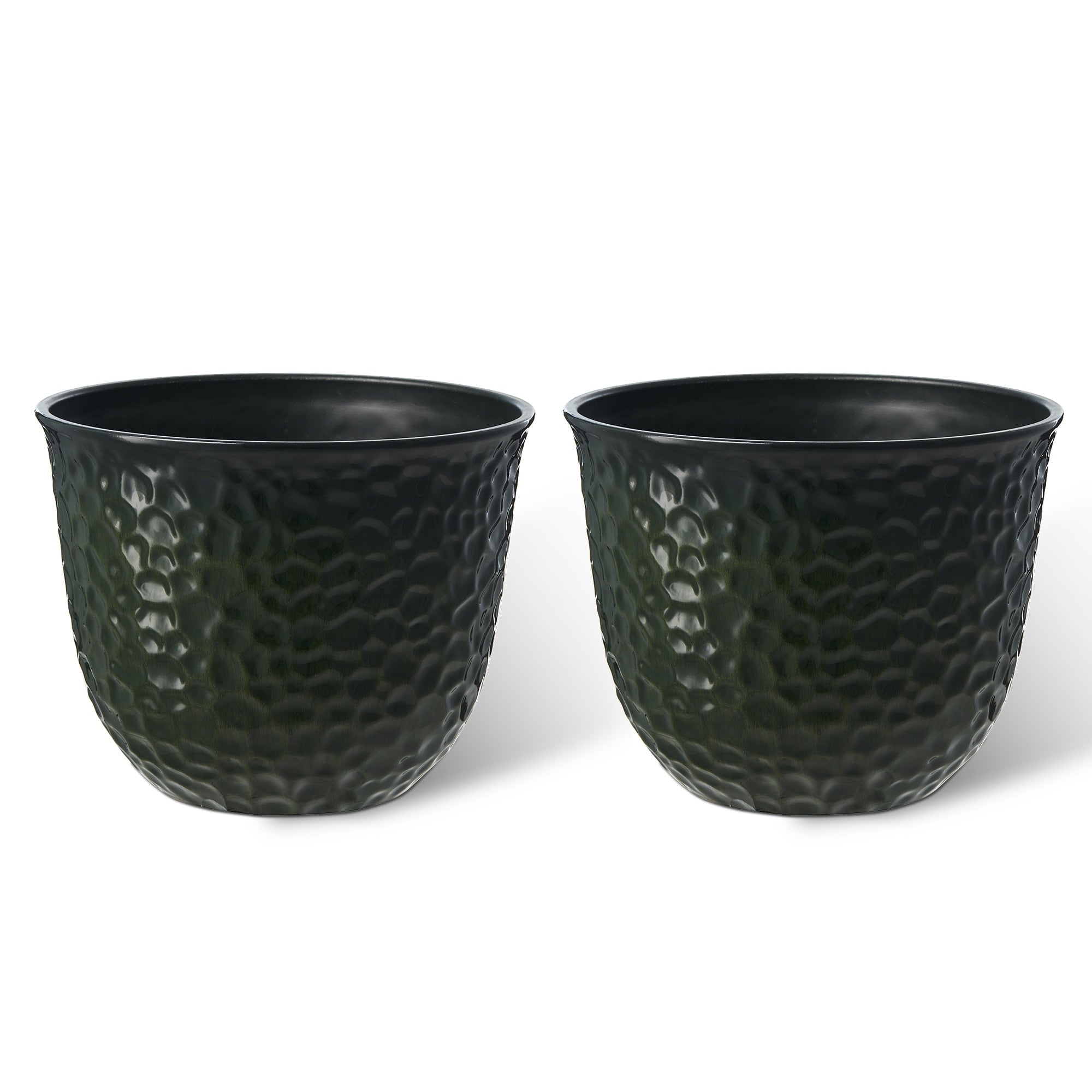 Glitzhome 19.75 H Eco-Friendly Oversized Faux Ceramic Diamond Textured Tall Planter Porch Flowerpot (Set of 2)