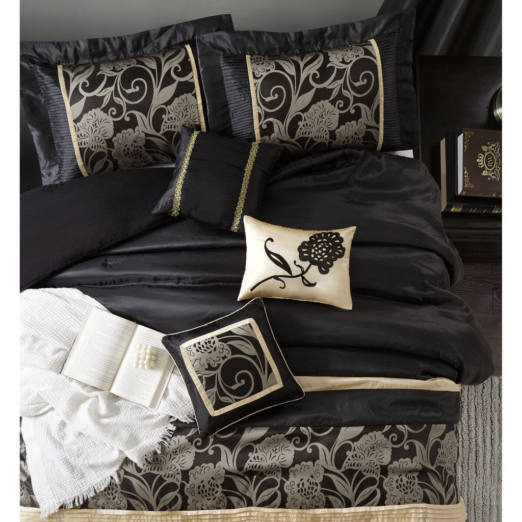 Ensemble de couette 9 pièces Nanshing Brie en jacquard floral