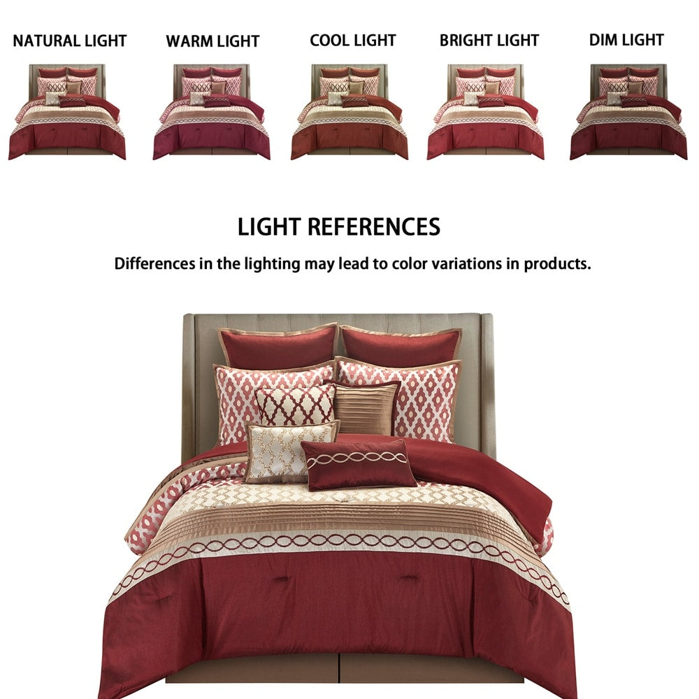 Nanshing Calvin Luxury10-Piece Geometric Comforter Set