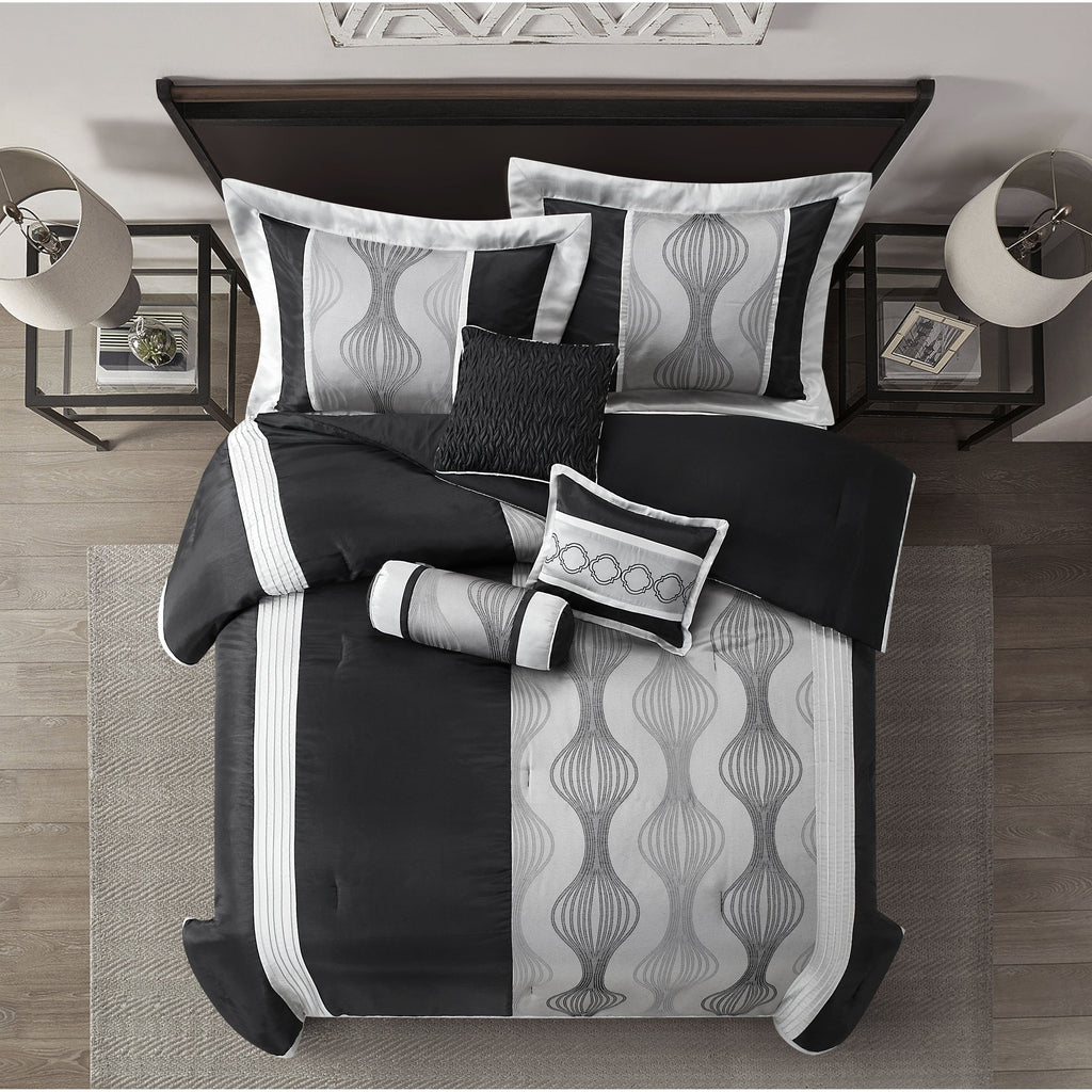 Nanshing Daniella 7-Piece Modern Geometric Comforter Set