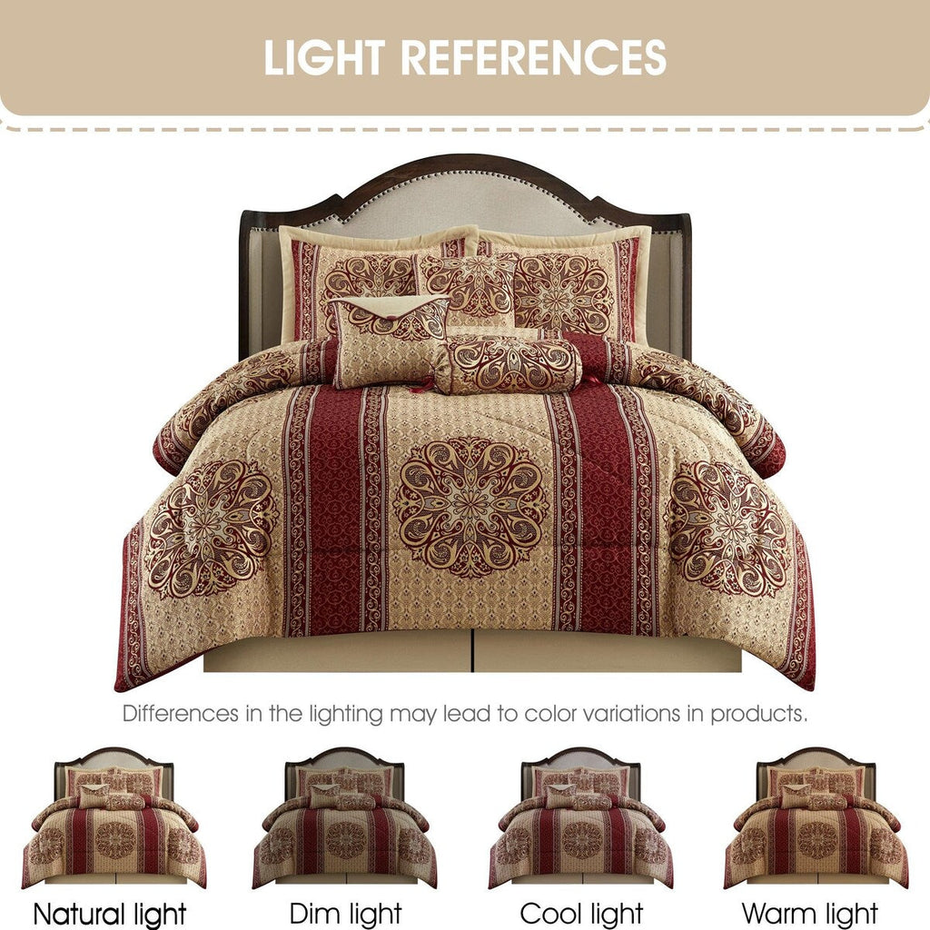 Nanshing Prince 7 Piece Elegant Medallion Comforter Set