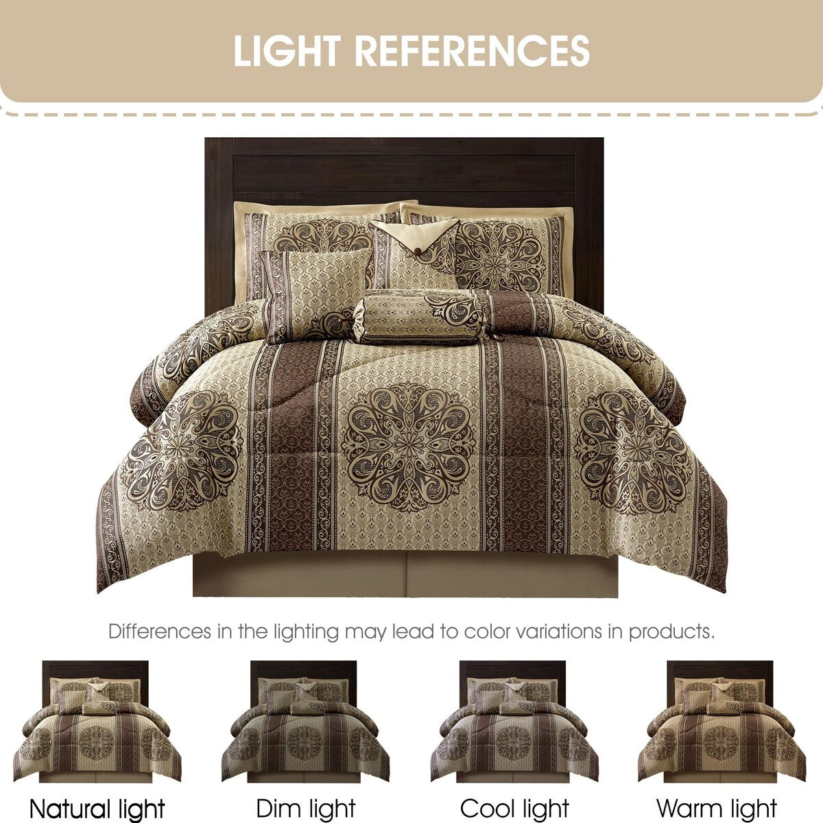 Nanshing Prince 7 Piece Elegant Medallion Comforter Set