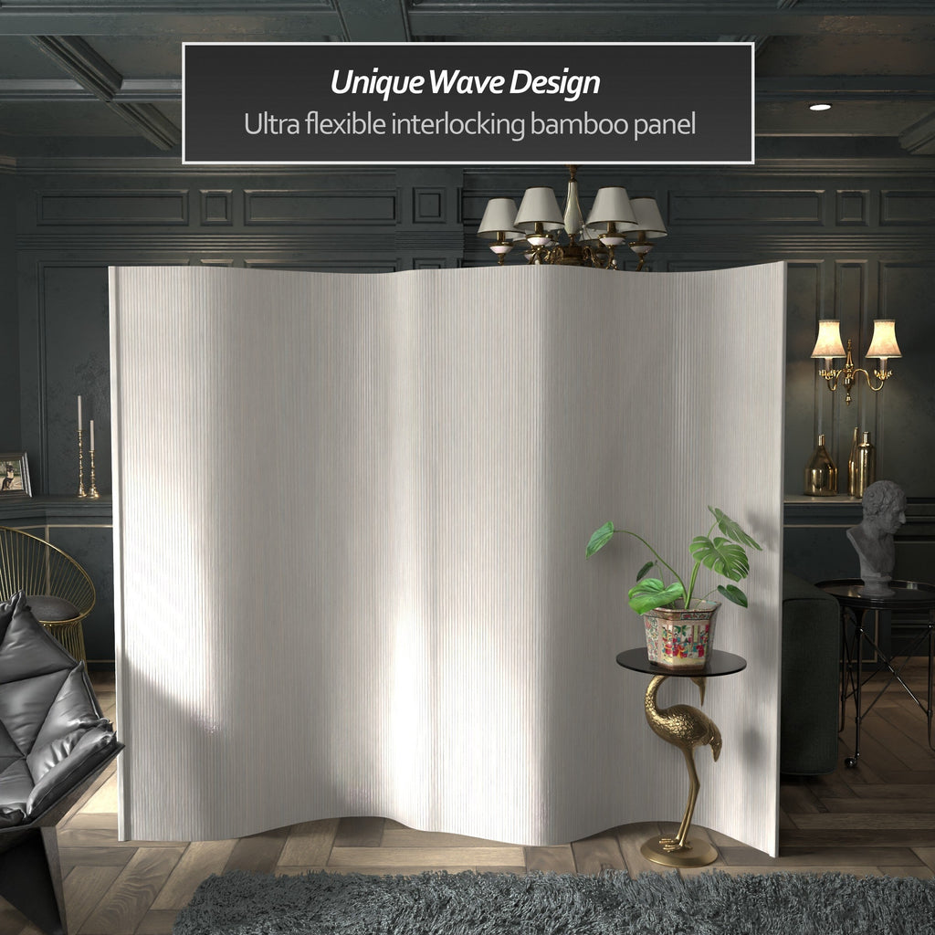 Paravent en bambou fait main de 6 pieds (Chine)