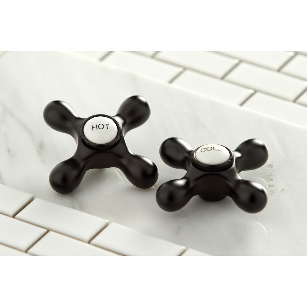 Robinet de cuisine Kingston Brass Heritage Bridge avec douchette en laiton