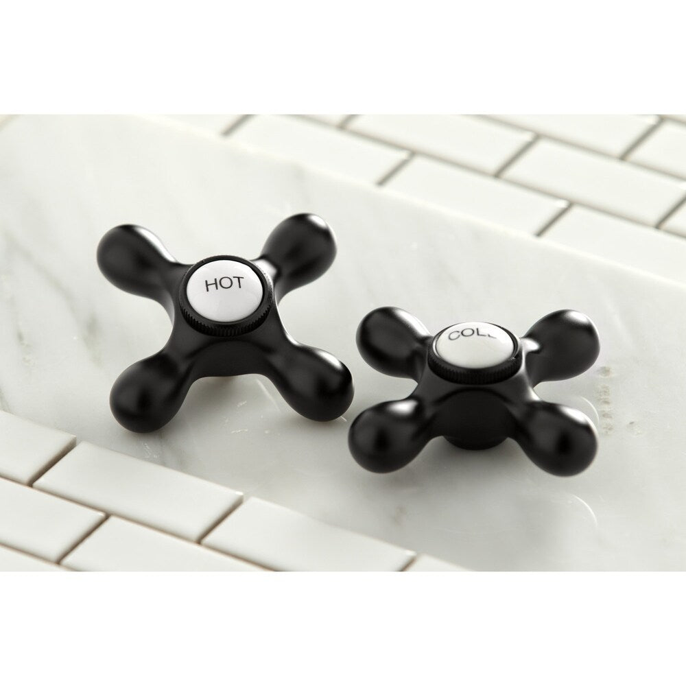 Robinet de cuisine Kingston Brass Heritage Bridge avec douchette en laiton