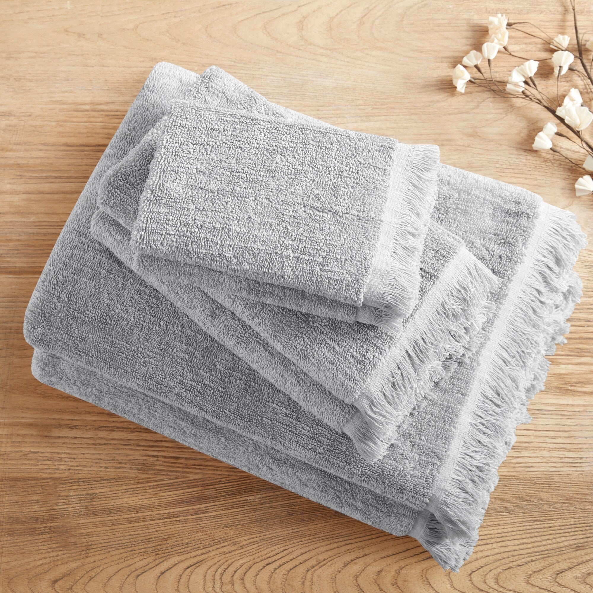 INK+IVY Atlas Cotton Dobby Slub 6 Piece Towel Set