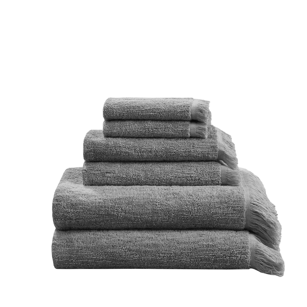 INK+IVY Atlas Cotton Dobby Slub 6 Piece Towel Set