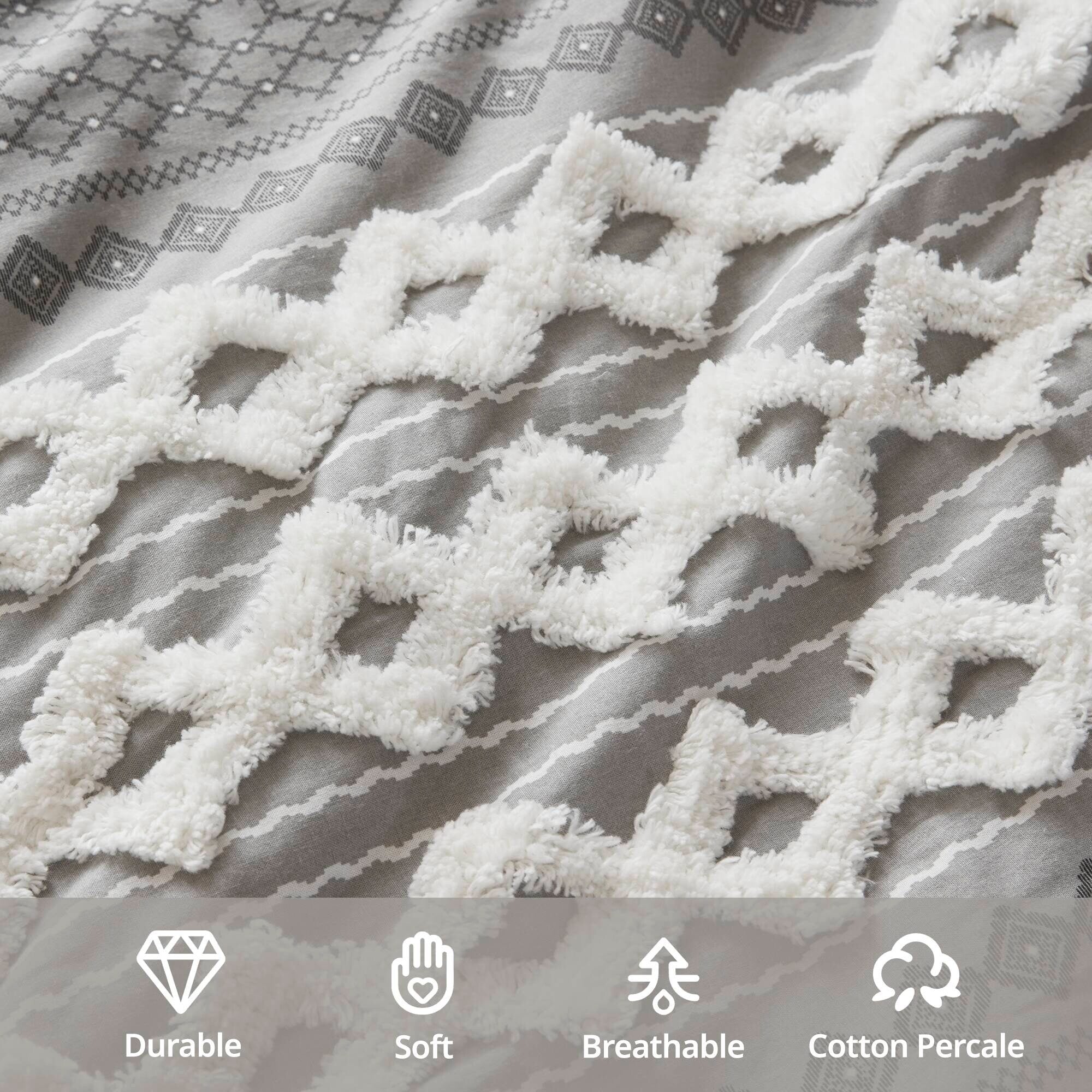 INK+IVY Imani Cotton Printed Comforter Set with Chenille