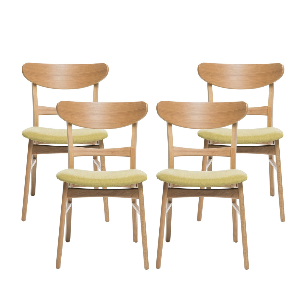 Chaises de salle à manger modernes Idalia du milieu du siècle (lot de 4) par Christopher Knight Home