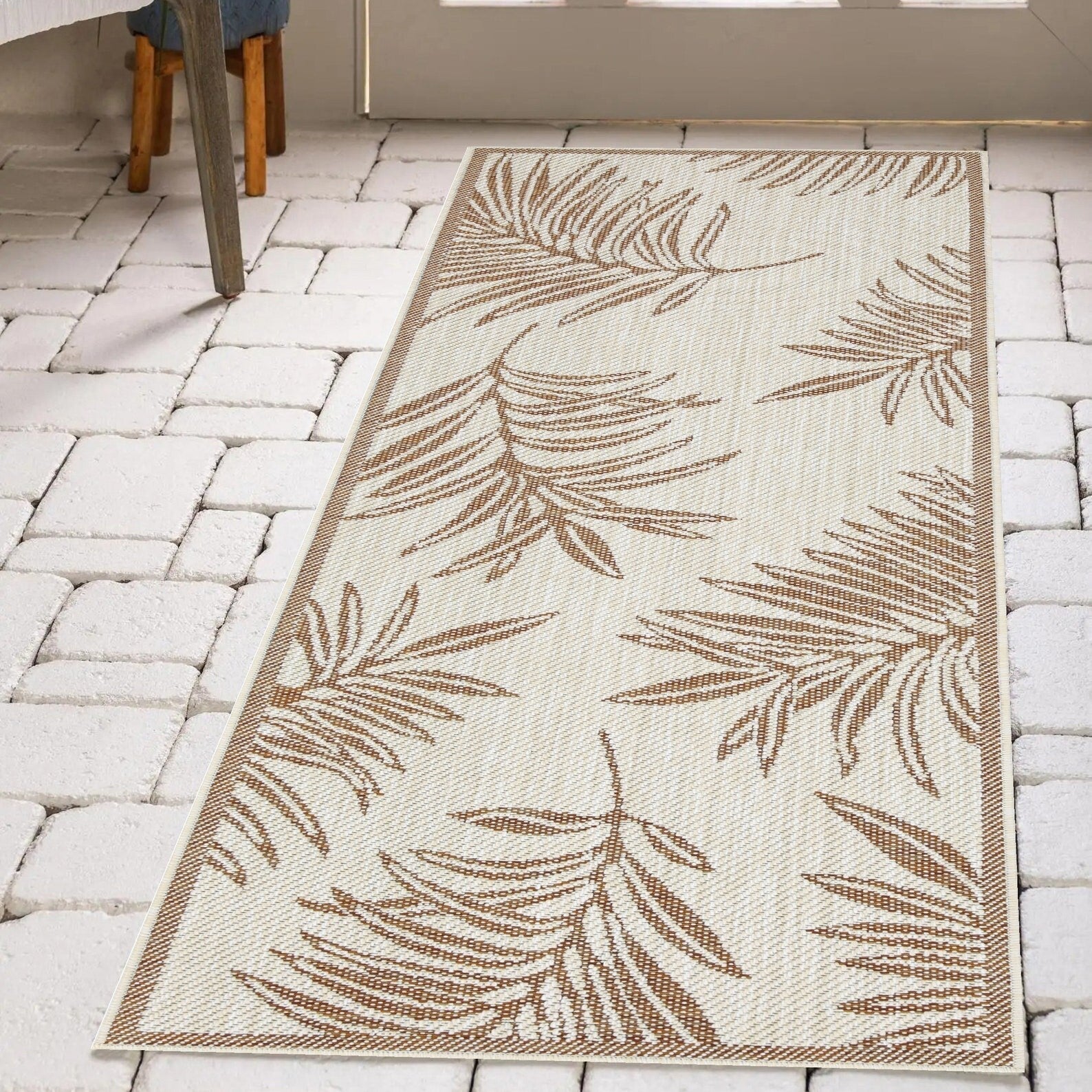Tapis d'intérieur/extérieur / Passe-plat / Paillasson - Lavable en machine, résistant aux intempéries et aux UV - Imperméable - Liana