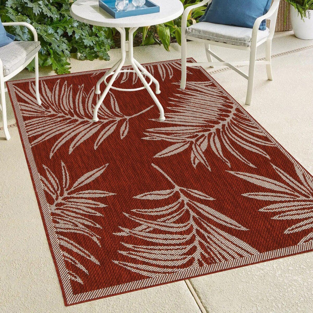 Tapis d'intérieur/extérieur / Passe-plat / Paillasson - Lavable en machine, résistant aux intempéries et aux UV - Imperméable - Liana
