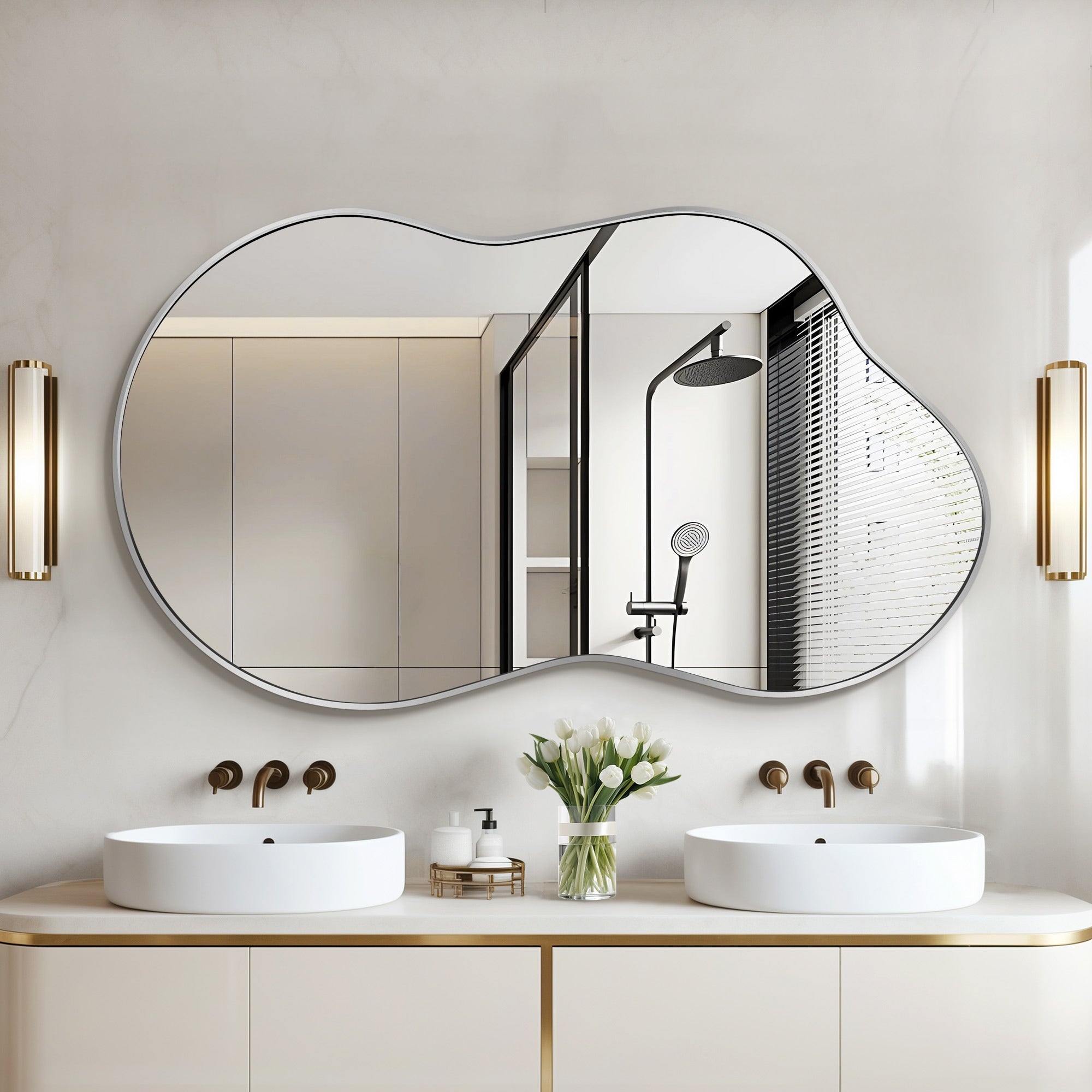 Irregular Wall Mirror Asymmetrical Decorative Wall Mirror
