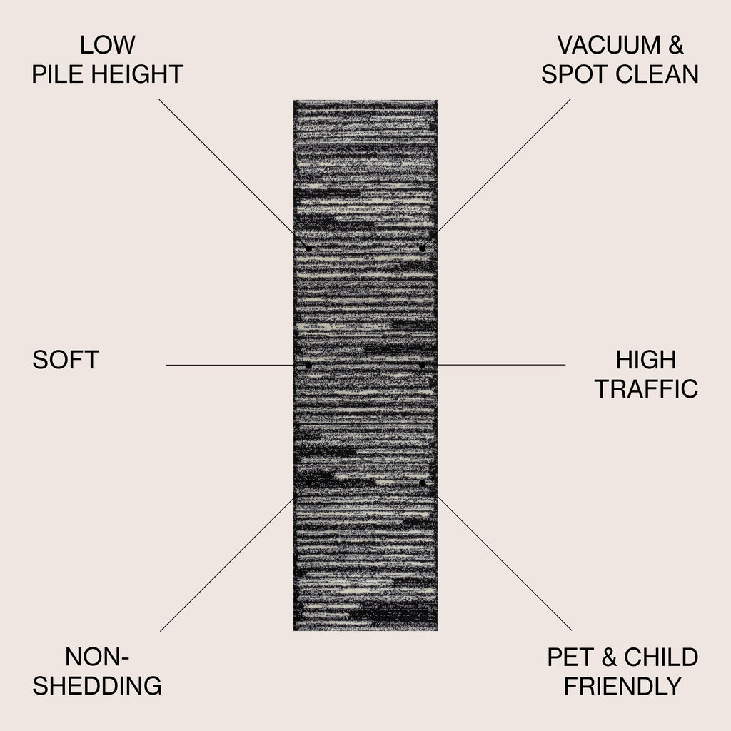 JONATHAN Y Tapis moderne à rayures berbères Aksil