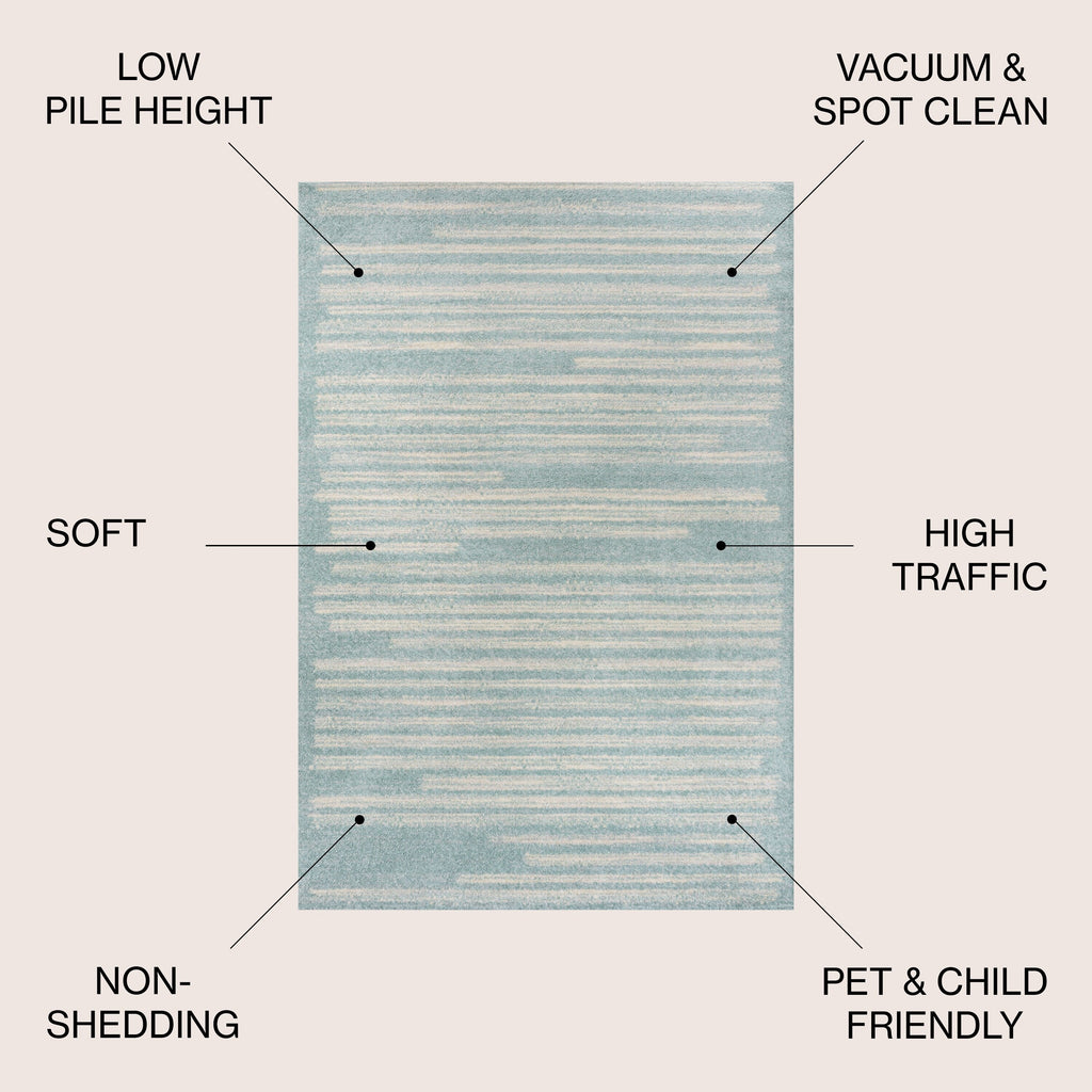JONATHAN Y Tapis moderne à rayures berbères Aksil