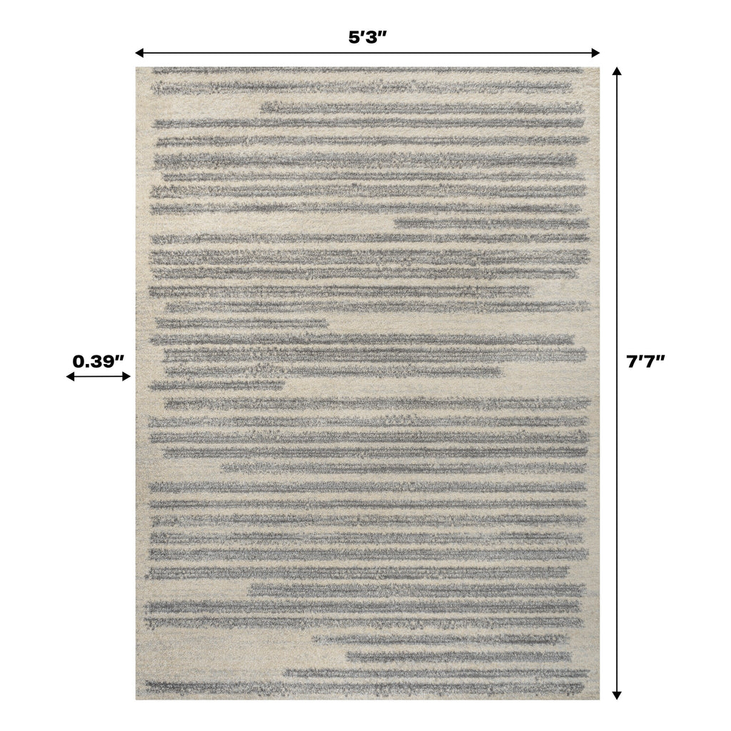 JONATHAN Y Tapis moderne à rayures berbères Aksil