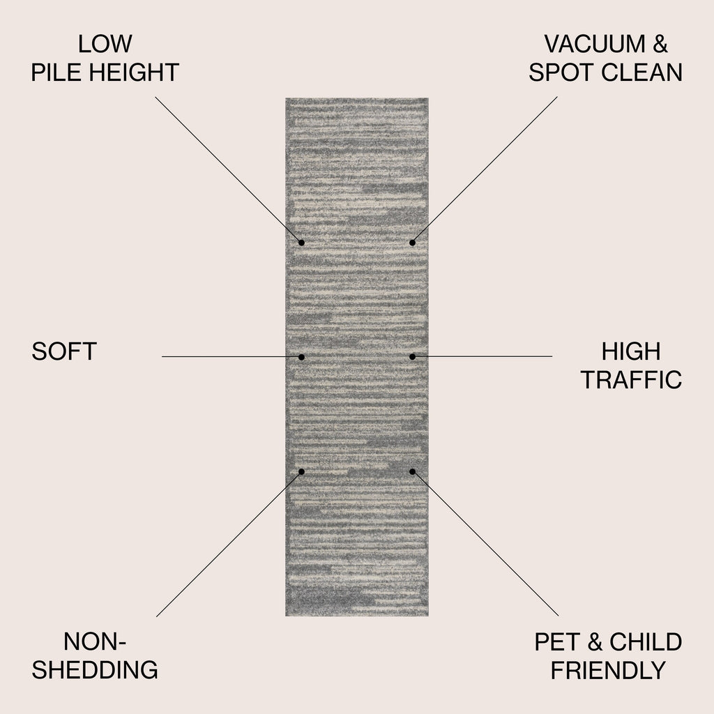 JONATHAN Y Tapis moderne à rayures berbères Aksil