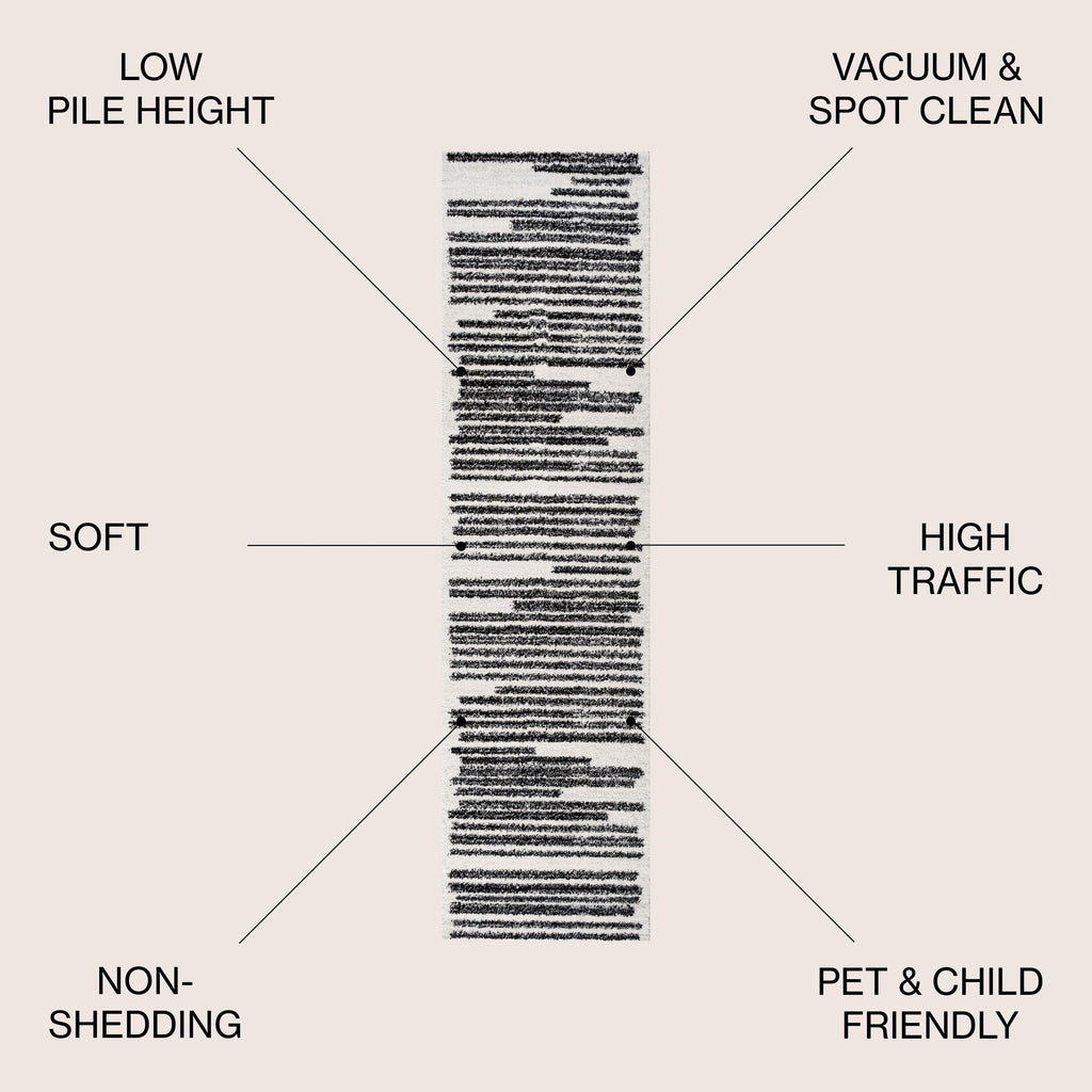 JONATHAN Y Tapis moderne à rayures berbères Aksil