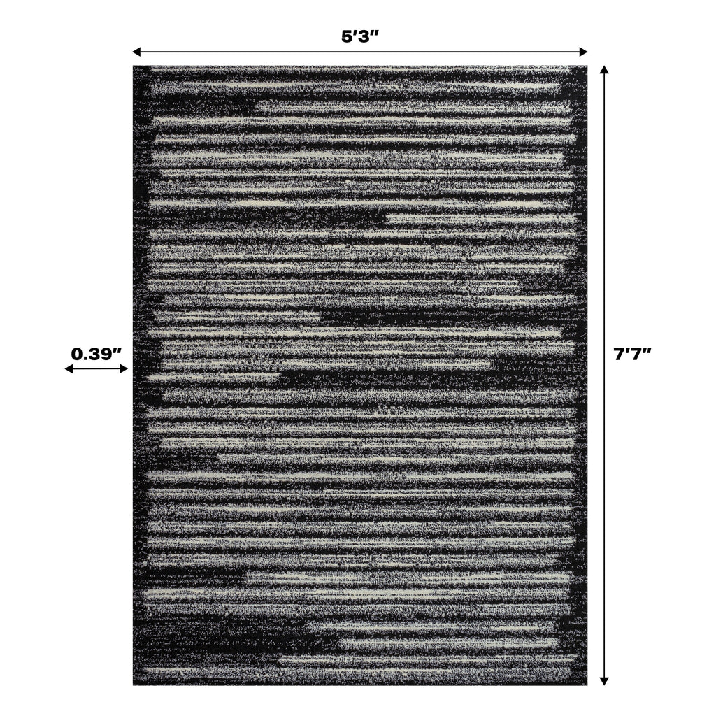 JONATHAN Y Tapis moderne à rayures berbères Aksil