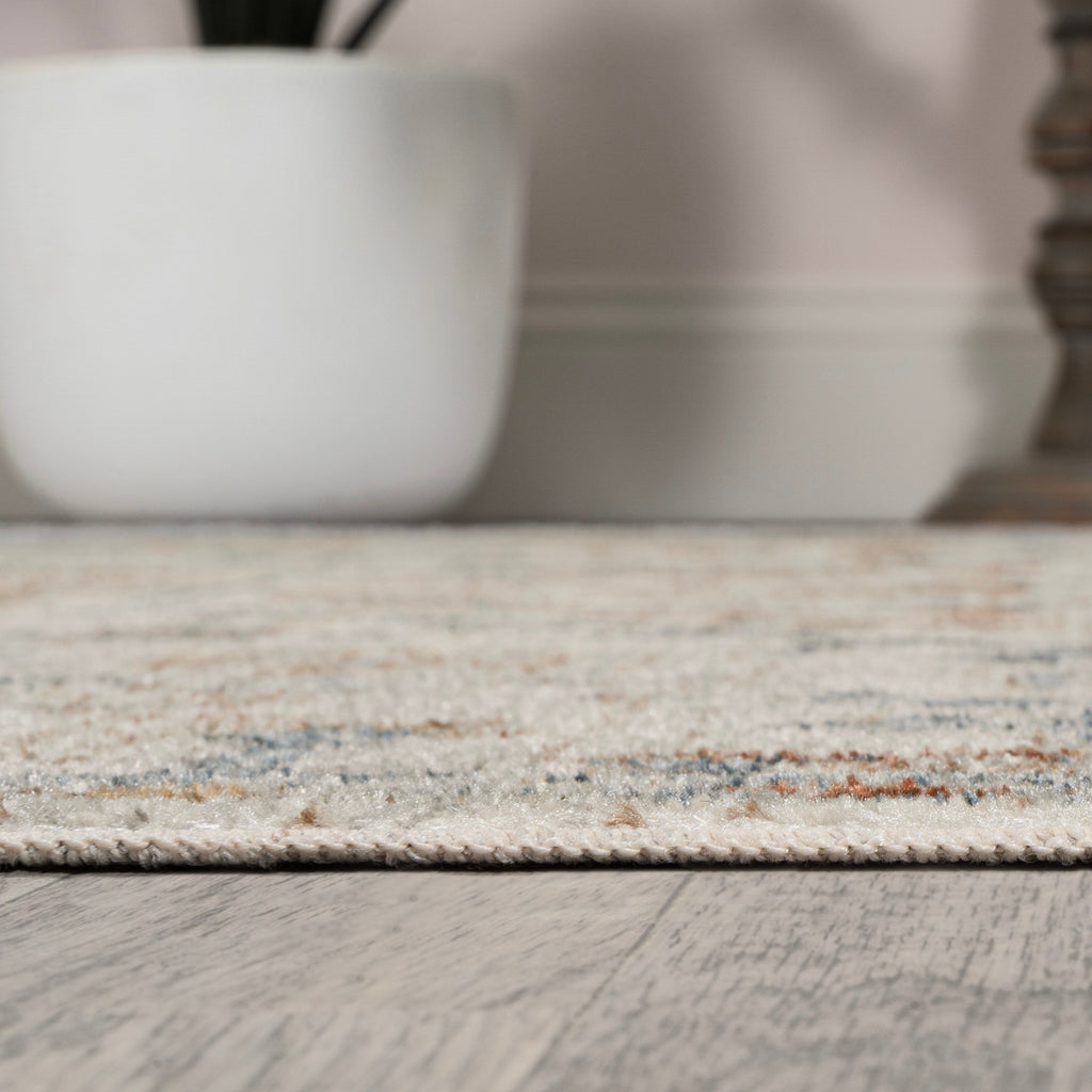 Tapis JONATHAN Y Brandy Bohemian Medallion à poils courts, lavable en machine, couleur crème/terre.