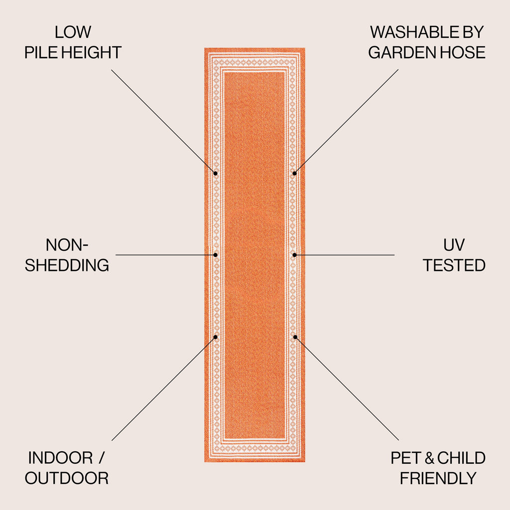 Tapis d'intérieur/extérieur JONATHAN Y Havana Classic à bordure losanges