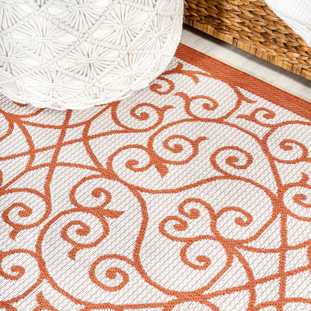 Tapis d'intérieur/extérieur à tissage texturé JONATHAN Y Ourika