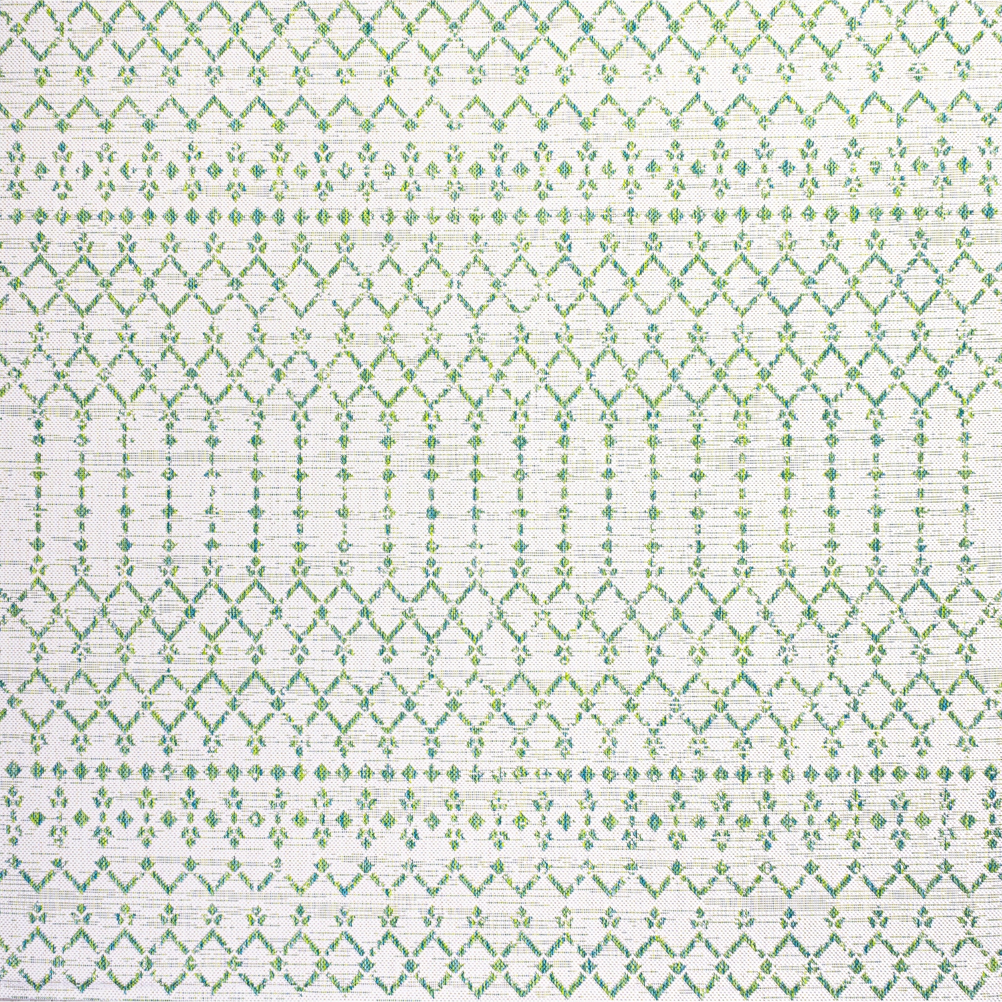 Tapis d'intérieur/extérieur JONATHAN Y Trebol à tissage géométrique texturé marocain