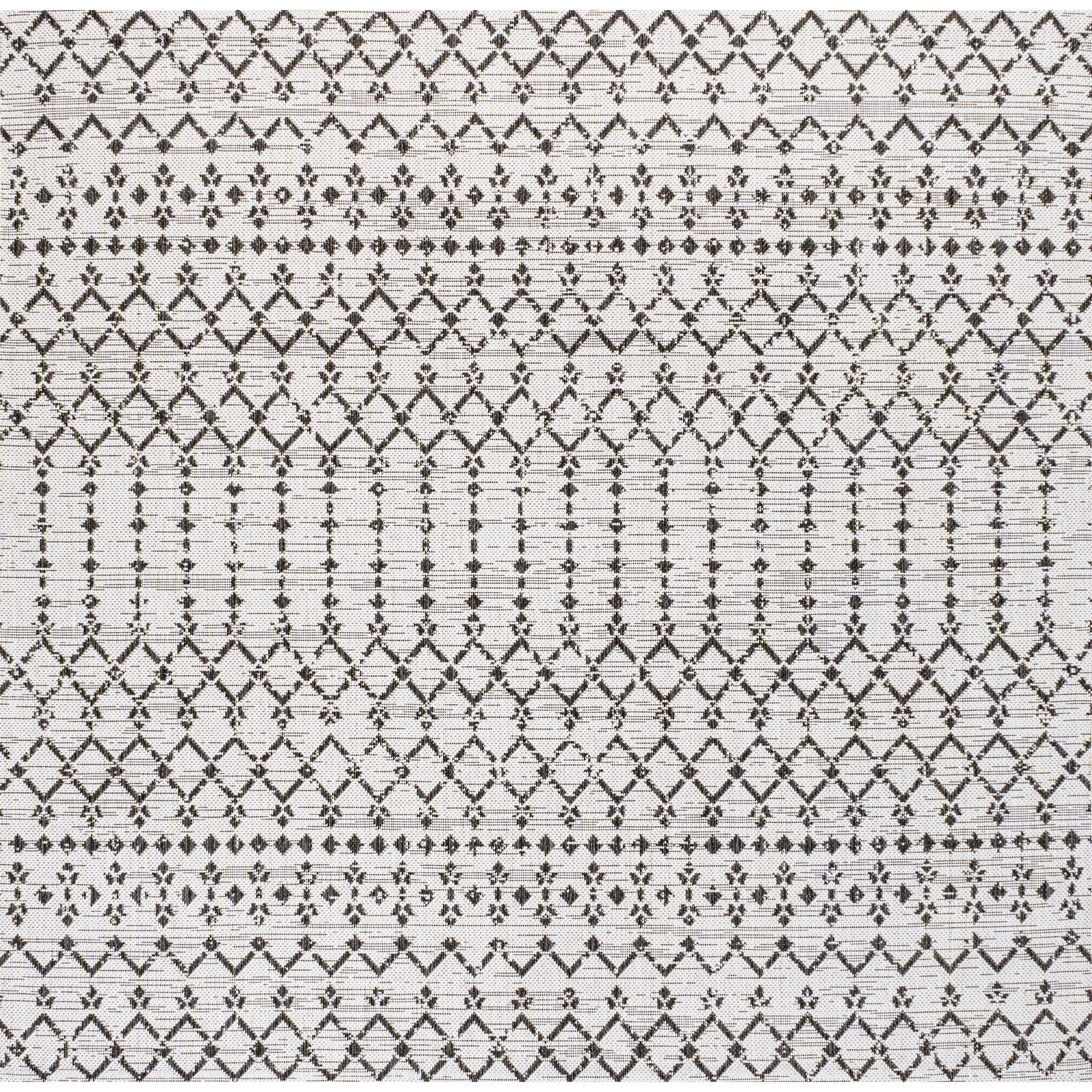 Tapis d'intérieur/extérieur JONATHAN Y Trebol à tissage géométrique texturé marocain