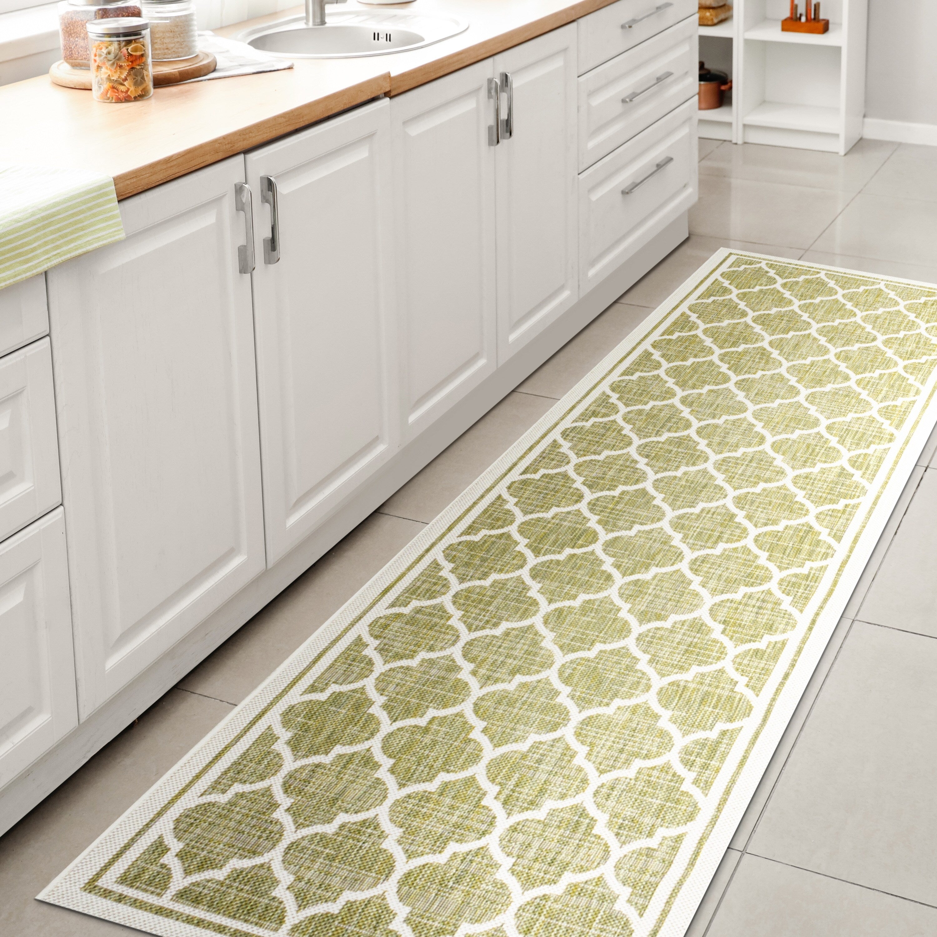 Tapis d'intérieur/extérieur JONATHAN Y Zinnia à tissage texturé