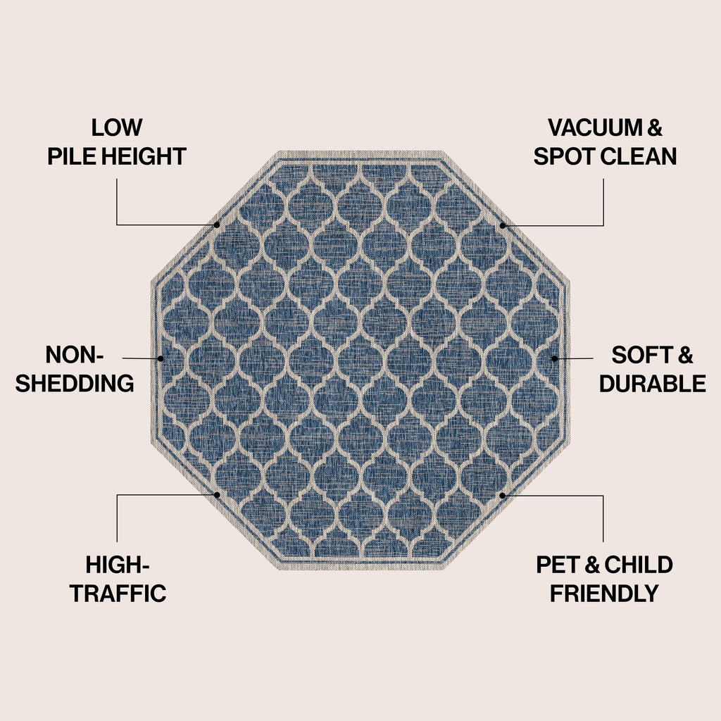 Tapis d'intérieur/extérieur JONATHAN Y Zinnia à tissage texturé